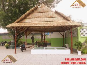 Thi công nhà mái lá dừa Miền Tây 2023