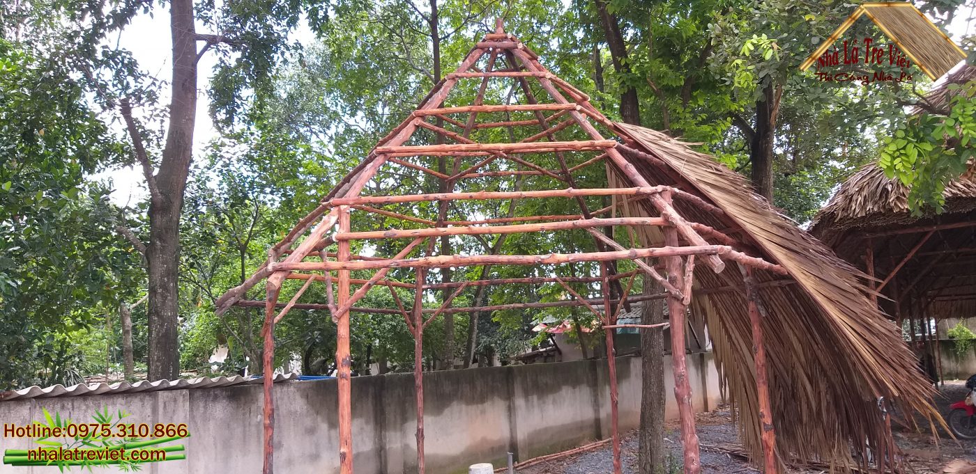 Dịch vụ xây dựng nhà lá dừa quán nhậu tại Hậu Giang trọn gói 1
