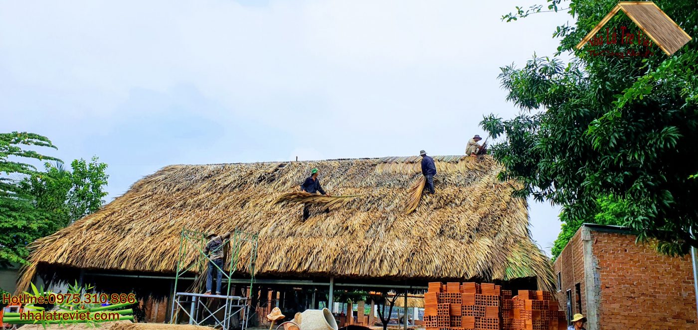 Thi công lợp mái lá dừa Cù Lao Biên Hòa 1 Thi công lợp mái lá dừa Cù Lao Biên Hòa 1