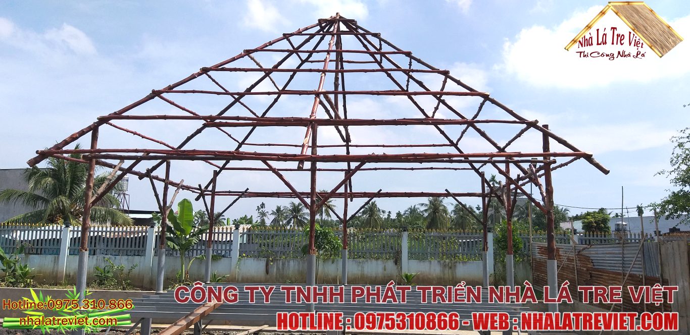 Thi công chòi lá quán ăn Bến Tre 2