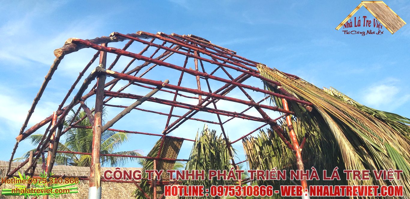 Thi công nhà chòi lá khu du lịch Củ Chi 4