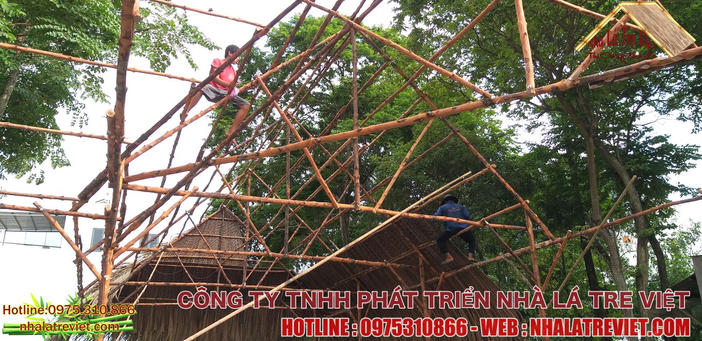 Thi Công Dựng Lợp Nhà Lá Tại Bình Dương 5
