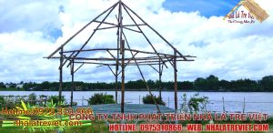 Đã thi công chòi nhà lá hình nón An Phú Đông - TPHCM 35