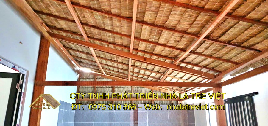 Thi Công Chòi Tranh Miền Tây & Sân Vườn 6 Thi công chòi tranh hình chữ nhật cho không gian rộng.
